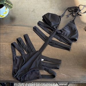 Strappy Black iHeartRaves Bodysuit